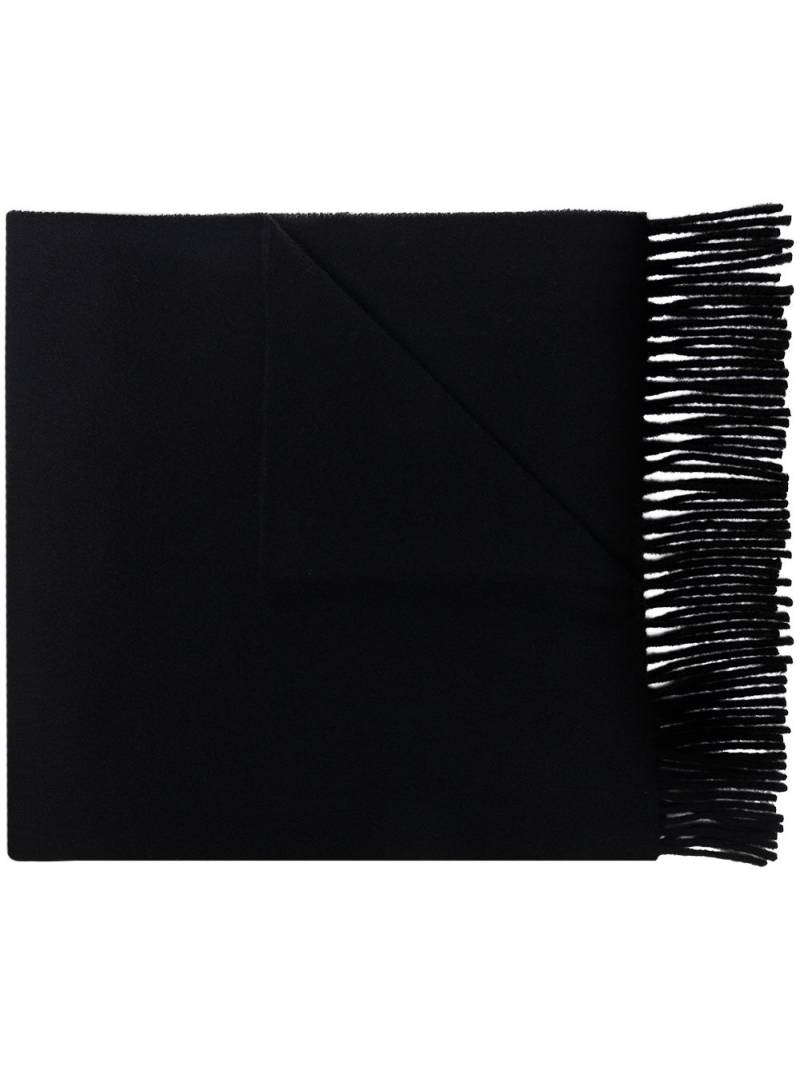 TOTEME fringed knitted scarf - Black von TOTEME