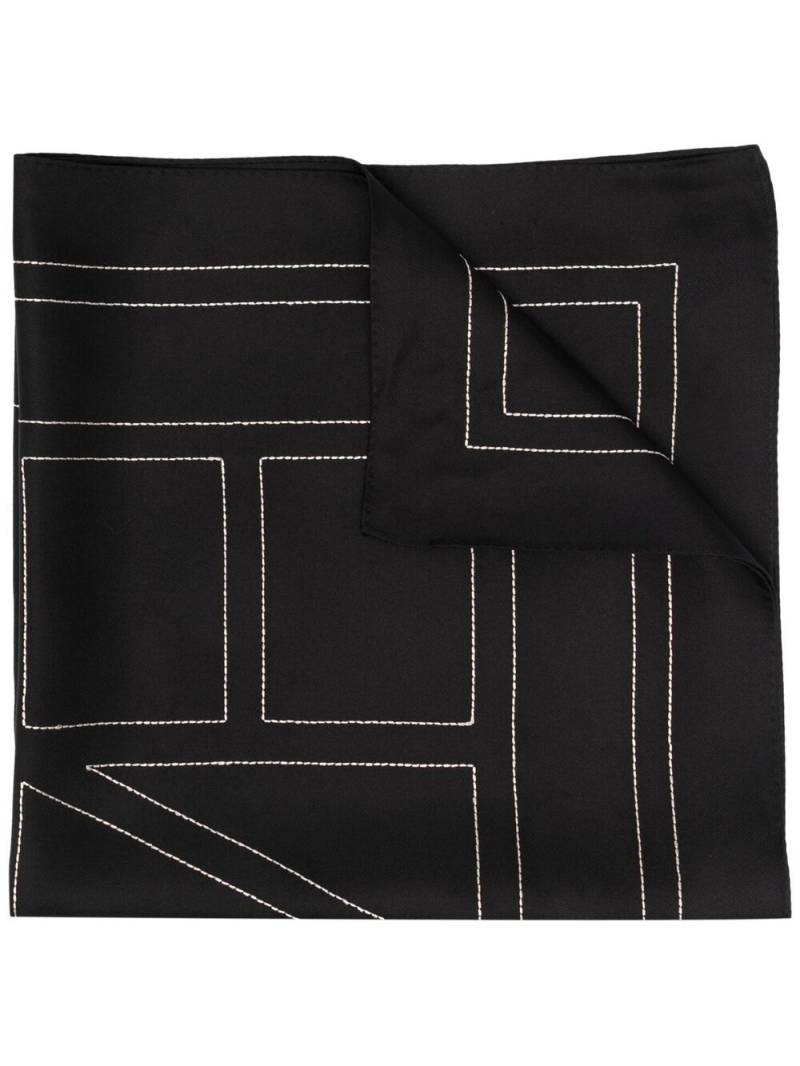 TOTEME logo-print scarf - Black von TOTEME