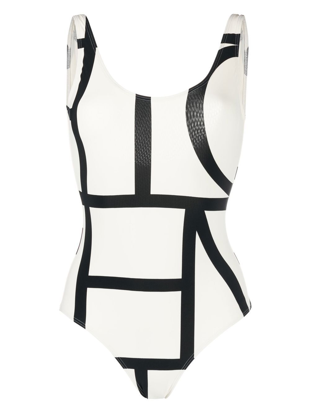 TOTEME Monogram one-piece swimsuit - White von TOTEME