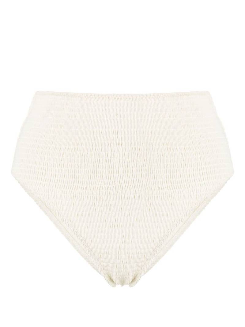 TOTEME smocked high-waist bikini bottoms - Neutrals von TOTEME