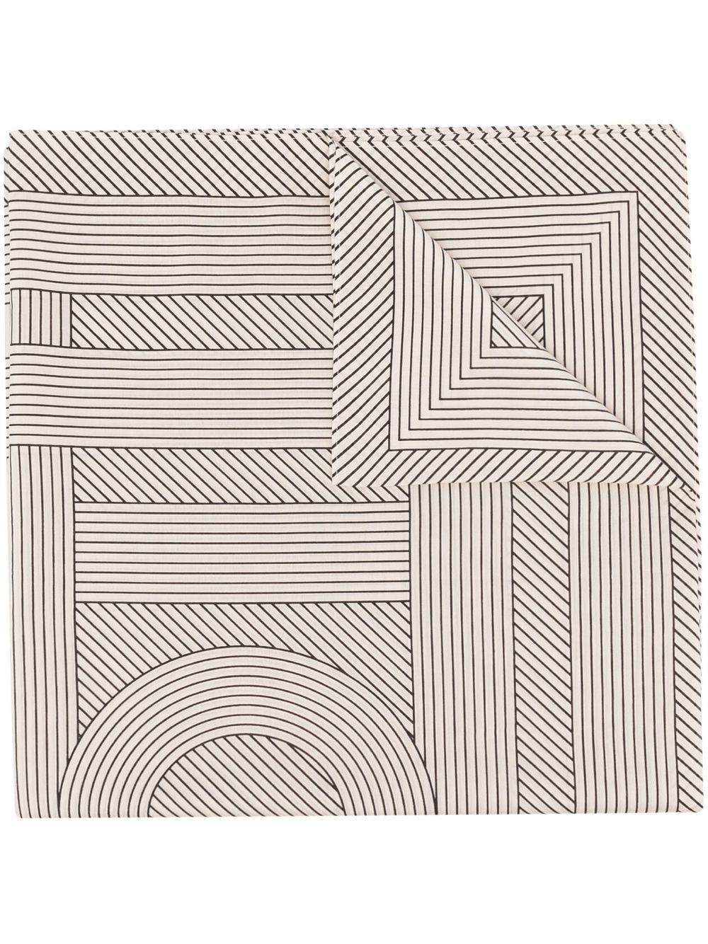 TOTEME striped organic cotton-silk scarf - Neutrals von TOTEME