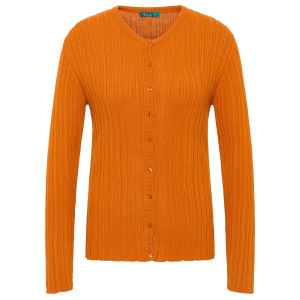 Tranquillo - Women's Seidige Ecovero-Jacke - Pullover Gr L orange von Tranquillo