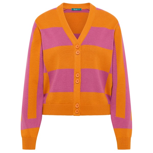 Tranquillo - Women's Strickjacke im Colour Block-Design - Pullover Gr S;XS orange von Tranquillo