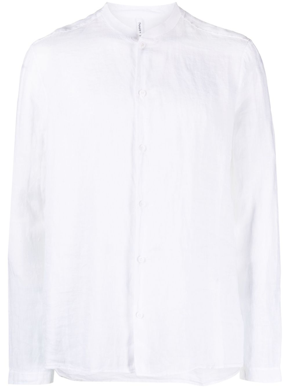 Transit band-collar linen-cotton shirt - White von Transit