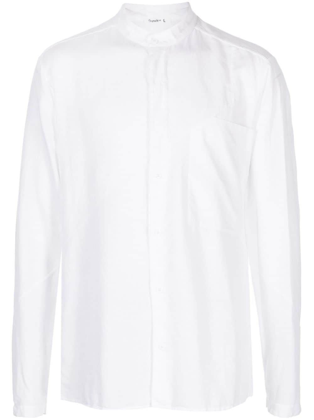 Transit band-collar panelled shirt - White von Transit