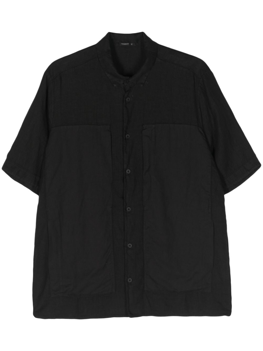 Transit decorative-stitching shortsleeve shirt - Black von Transit