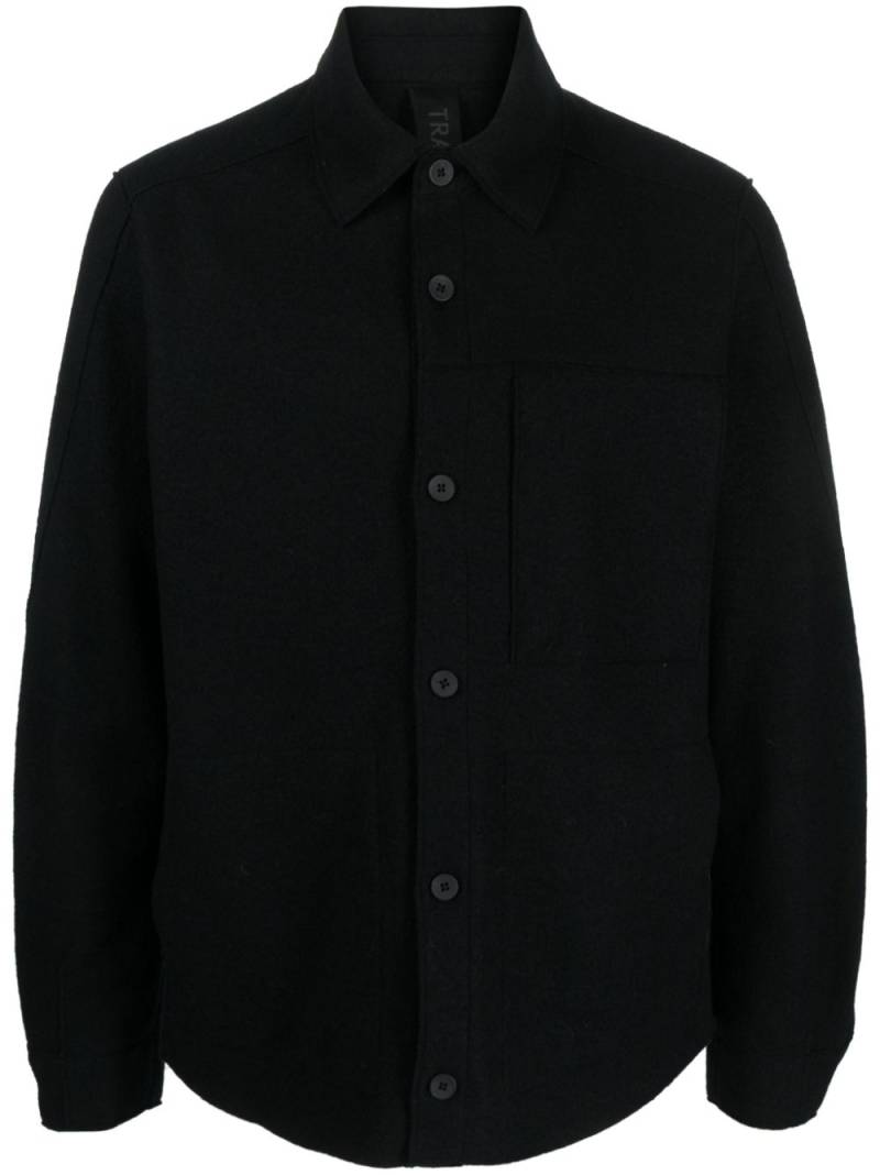 Transit felted virgin wool shirt - Black von Transit