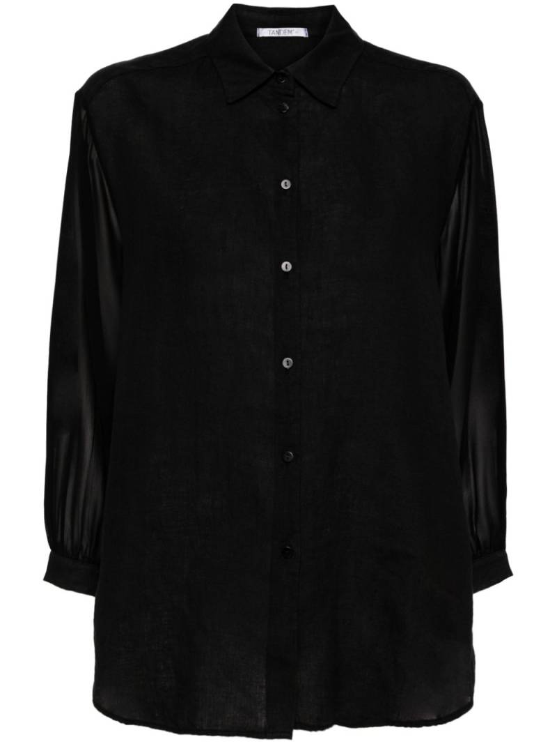 Transit linen shirt - Black von Transit