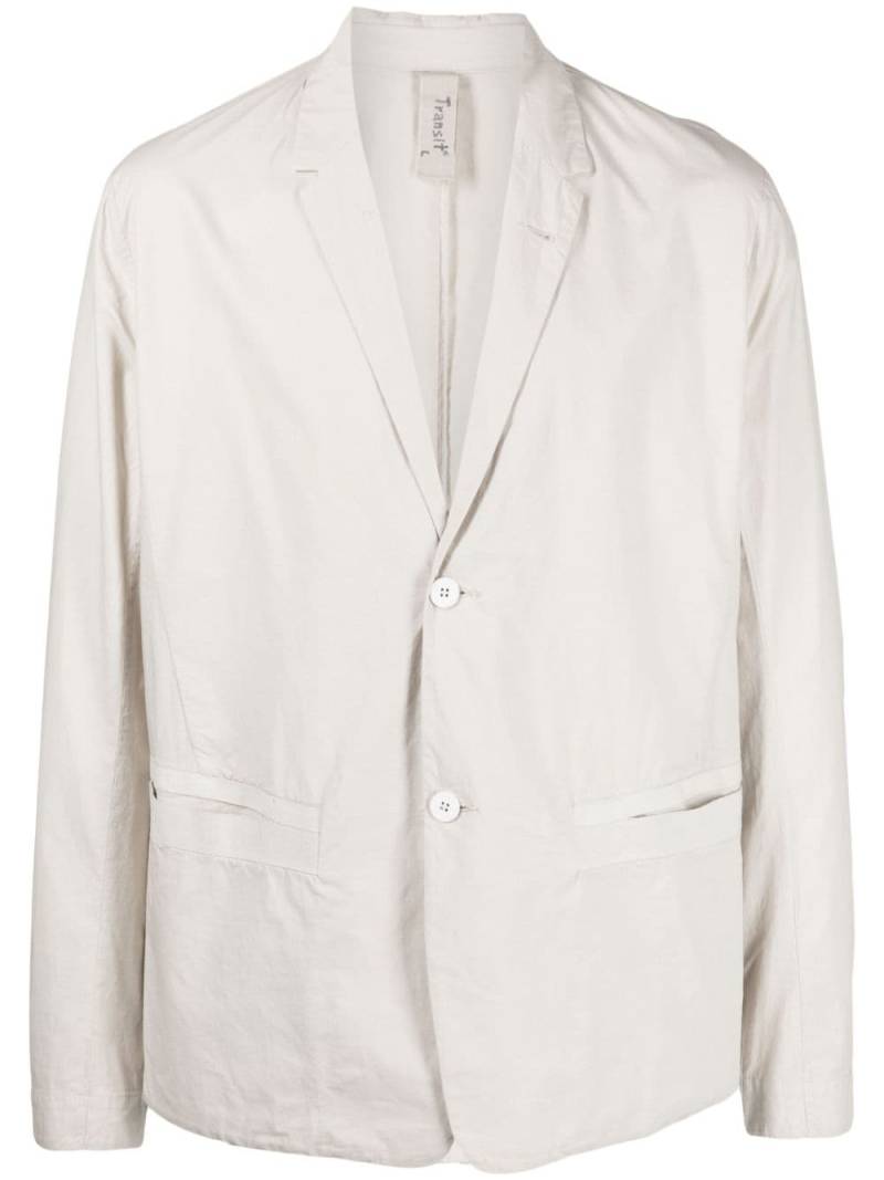 Transit notched-lapels cotton blazer - Grey von Transit