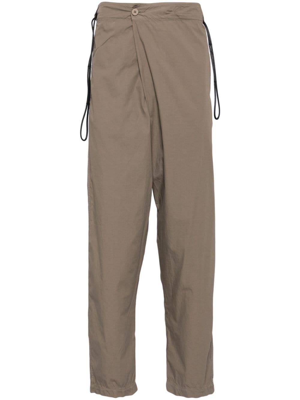 Transit overlap cotton trousers - Brown von Transit