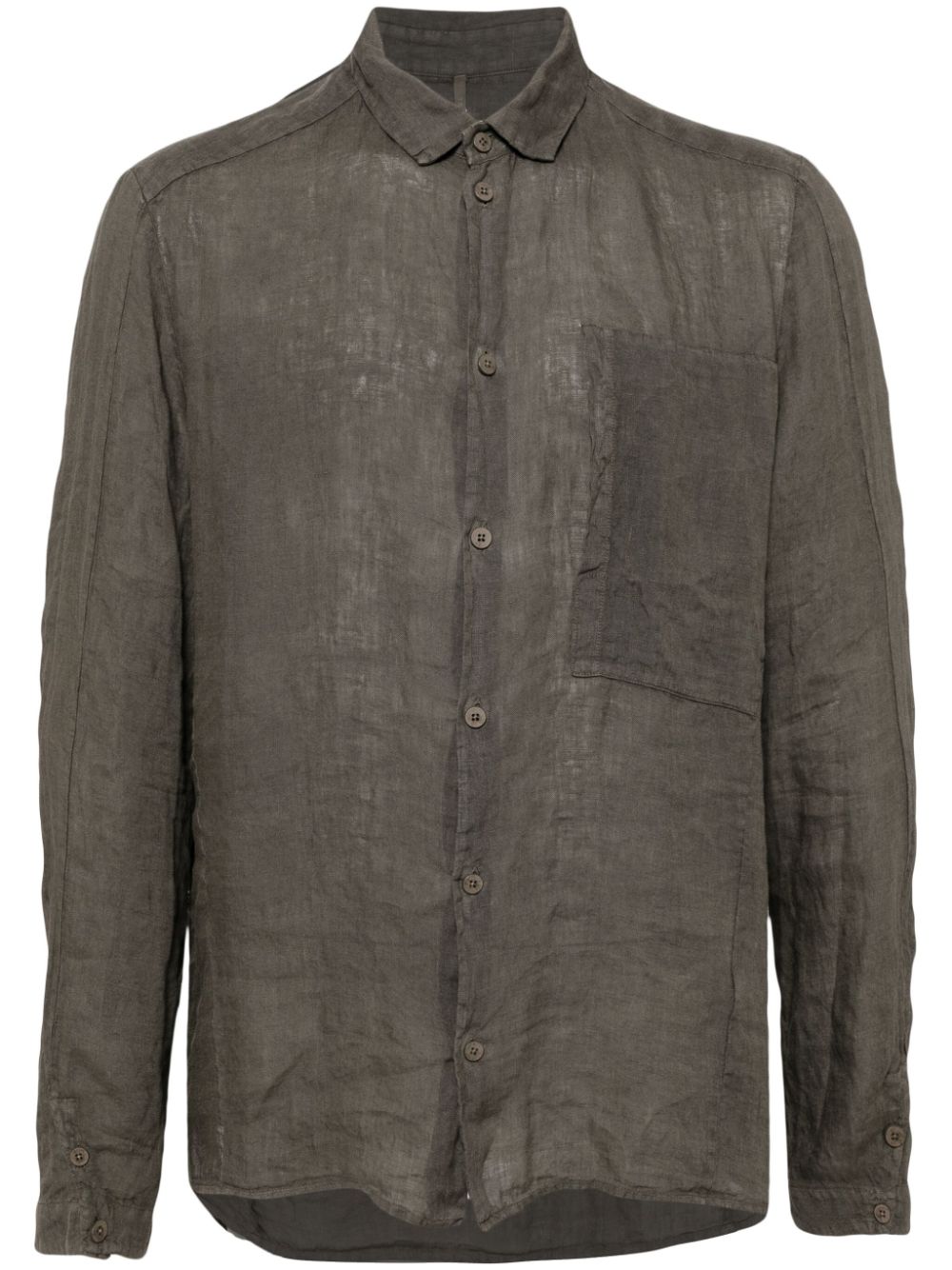 Transit patch pocket regular fir shirt - Grey von Transit