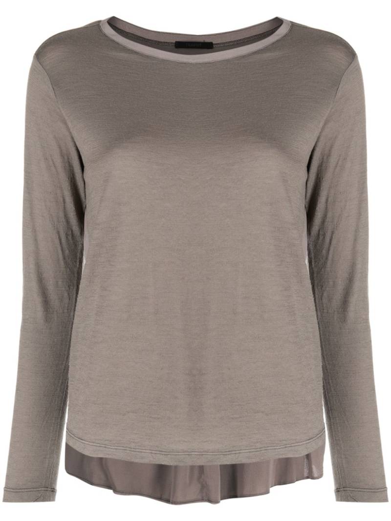 Transit pleat-detail round-neck top - Brown von Transit