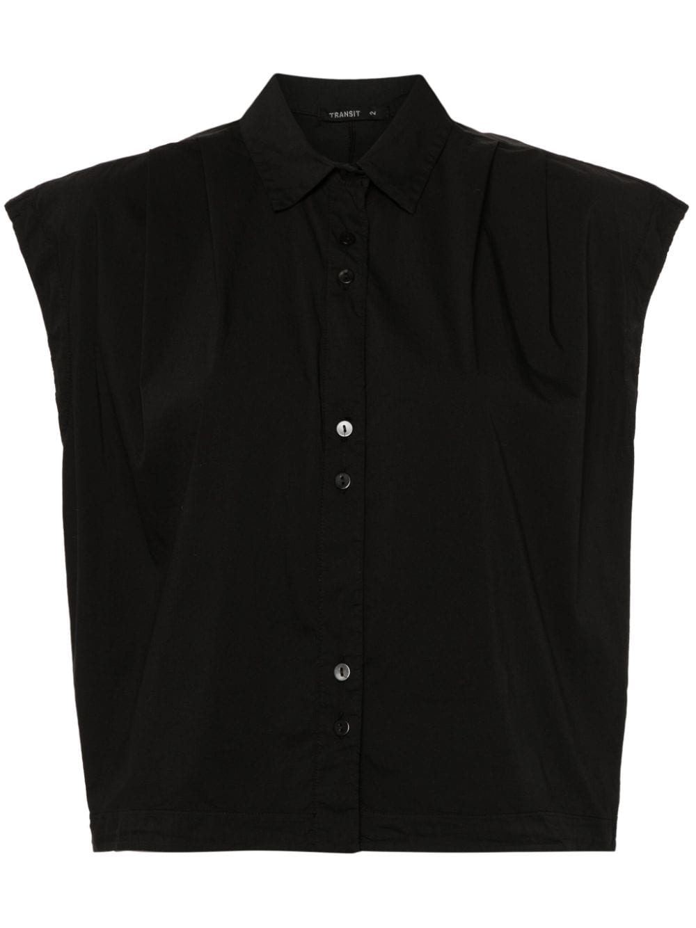 Transit poplin shortsleeved shirt - Black von Transit