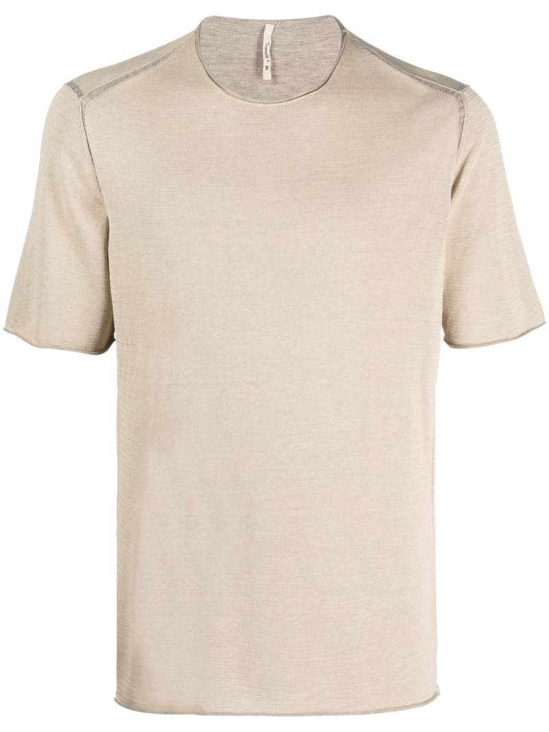 Transit raw-cut crew-neck T-shirt - Neutrals von Transit