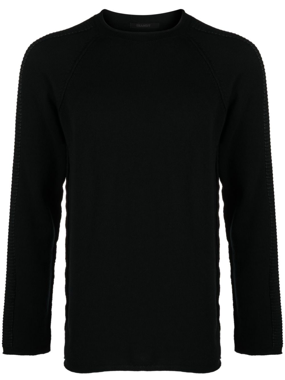 Transit ribbed-detail fine-knit jumper - Black von Transit