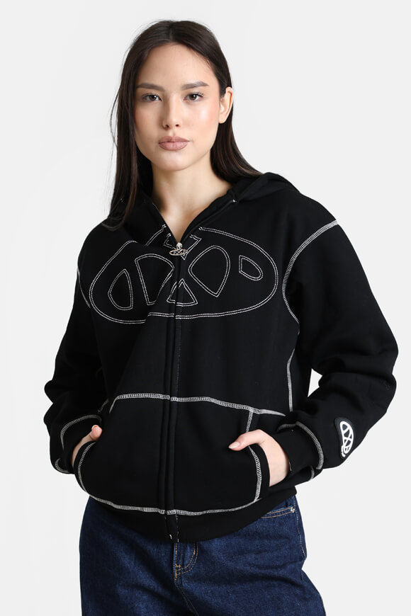 Trap X Bae Kapuzensweatjacke | Schwarz | Damen  | L von Trap X Bae