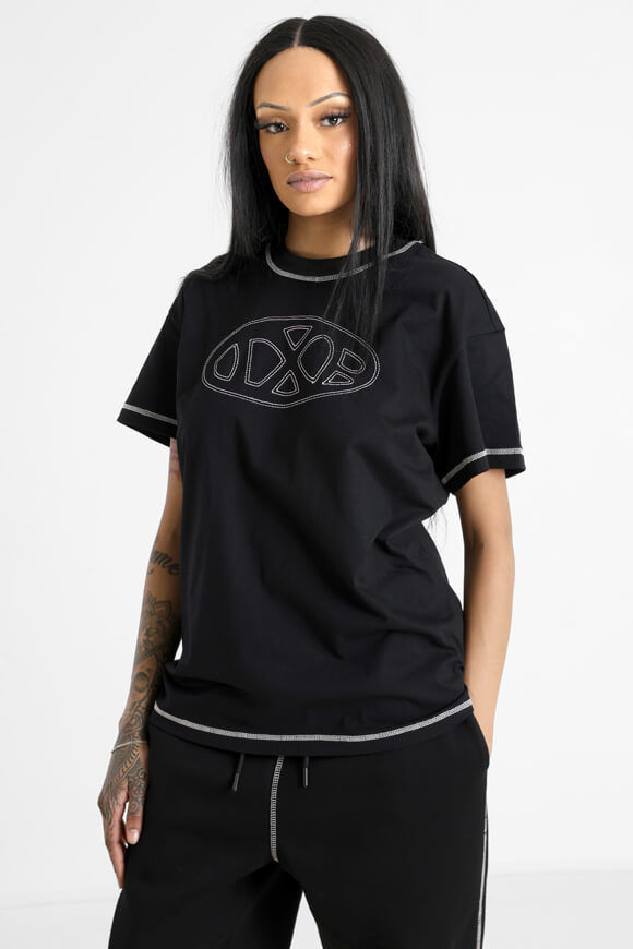 Trap X Bae Oversize T-Shirt | Schwarz + Rosa | Damen  | L von Trap X Bae