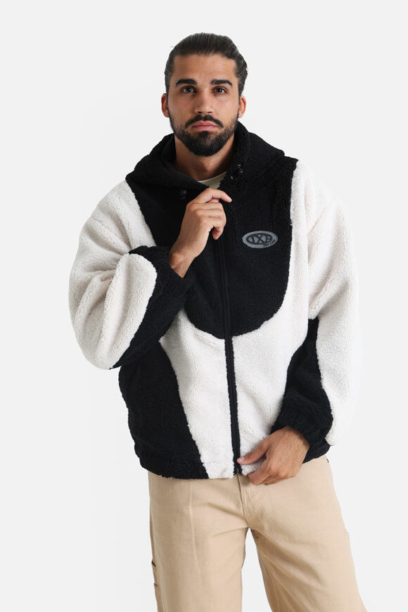 Trap X Bae Oversize Teddy Jacke | Schwarz + Offwhite | Herren | L Trap X Bae Oversize Teddy Jacke | Schwarz + Offwhite | Herren | L von Trap X Bae
