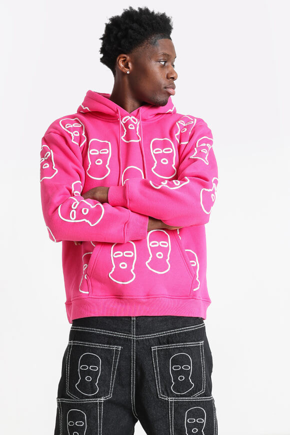 Trap Kapuzensweatshirt | Pink + Weiss | Herren  | L von Trap