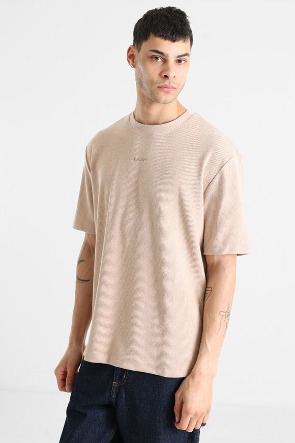 Trap Strukturiertes T-Shirt | Beige | Herren  | L von Trap