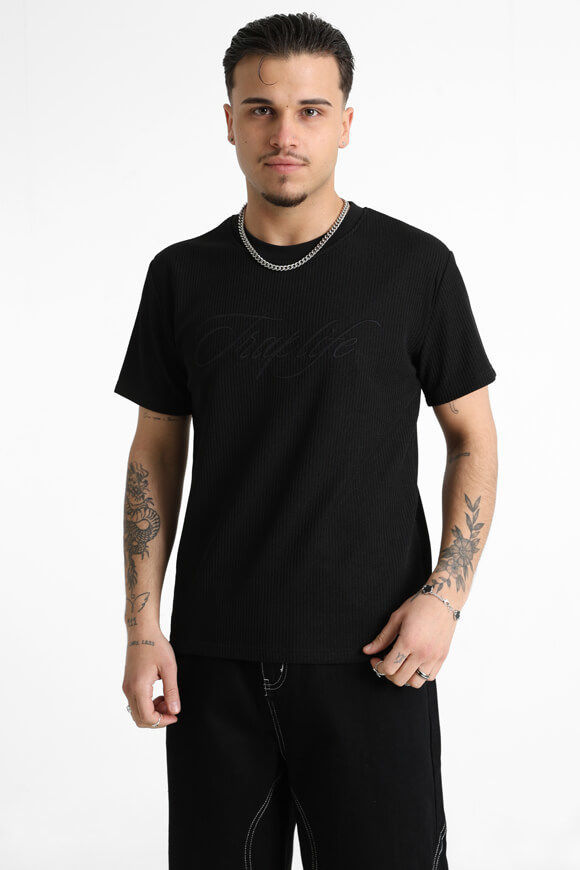 Trap Strukturiertes T-Shirt | Schwarz | Herren  | L von Trap