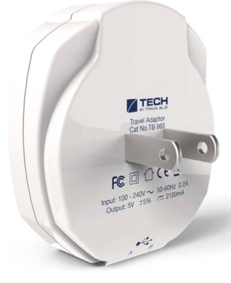 2fach USB WallCharger 2.1A USA Anschluss von Travel Blue