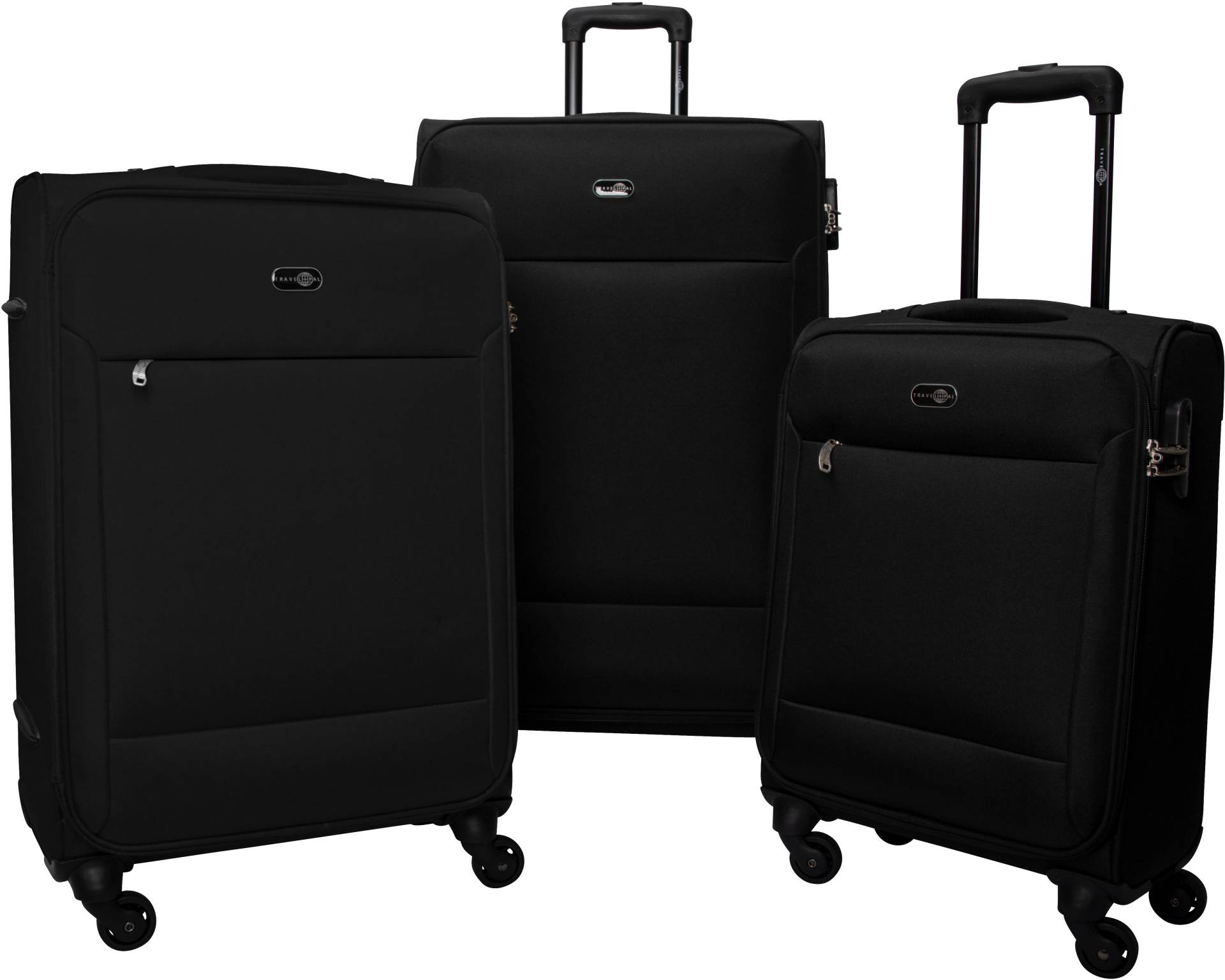 Travel Pal Trolleyset »Neapel«, (3 tlg.), Kofferset Reisegepäck Weichschalen-Trolley-Set mit Zahlenschloss von Travel Pal