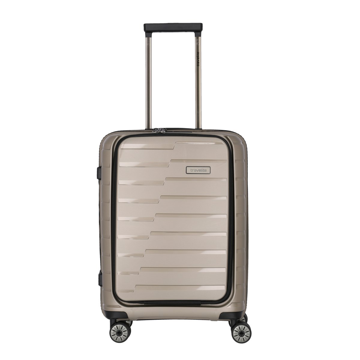 Air Base - 4-Rad Trolley S+ mit Vordertasche, Champagner von Travelite