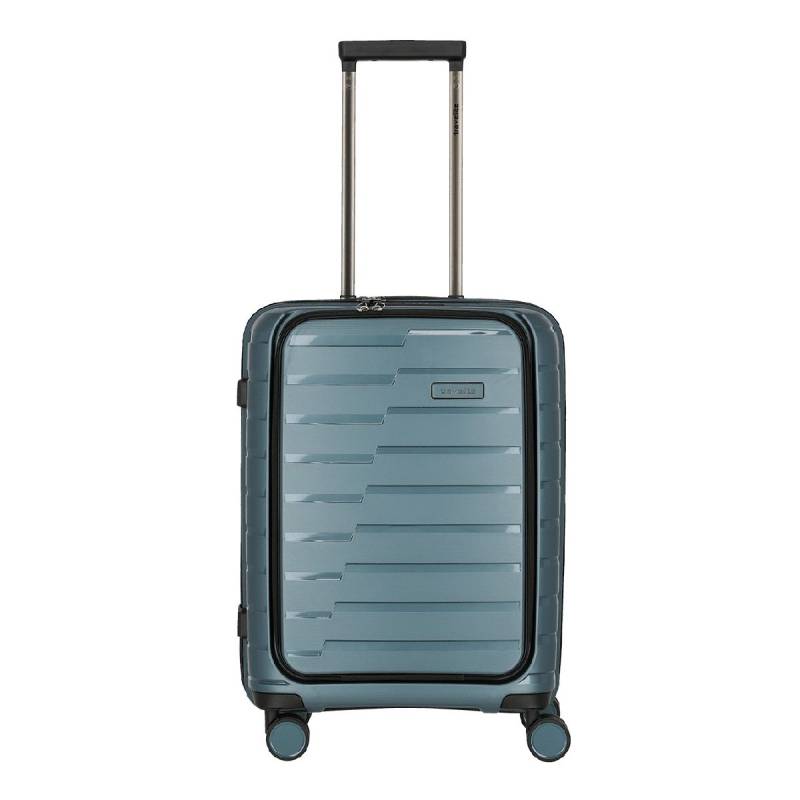 Air Base - 4-Rad Trolley S+ mit Vordertasche, Eisblau von Travelite