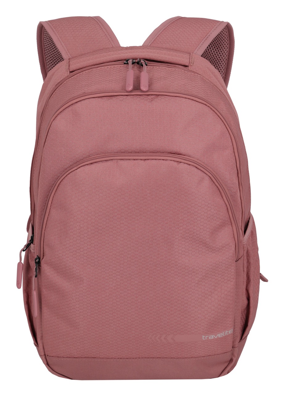 travelite Laptoprucksack »Kick Off L, 45 cm, rosé«, Arbeitsrucksack Schulrucksack Streetpack mit 15,6-Zoll Laptopfach von Travelite