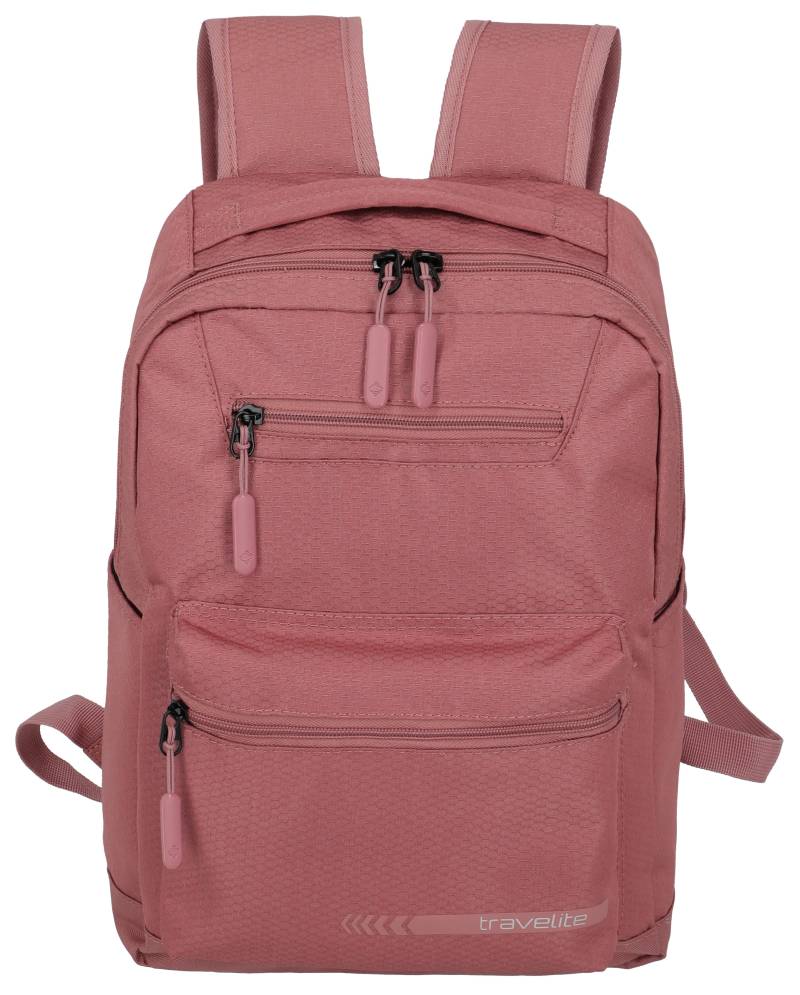 travelite Laptoprucksack »KICK OFF M, 40 cm, rosé«, Arbeitsrucksack Schulrucksack Freizeitrucksack mit 13-Zoll Laptopfach von Travelite