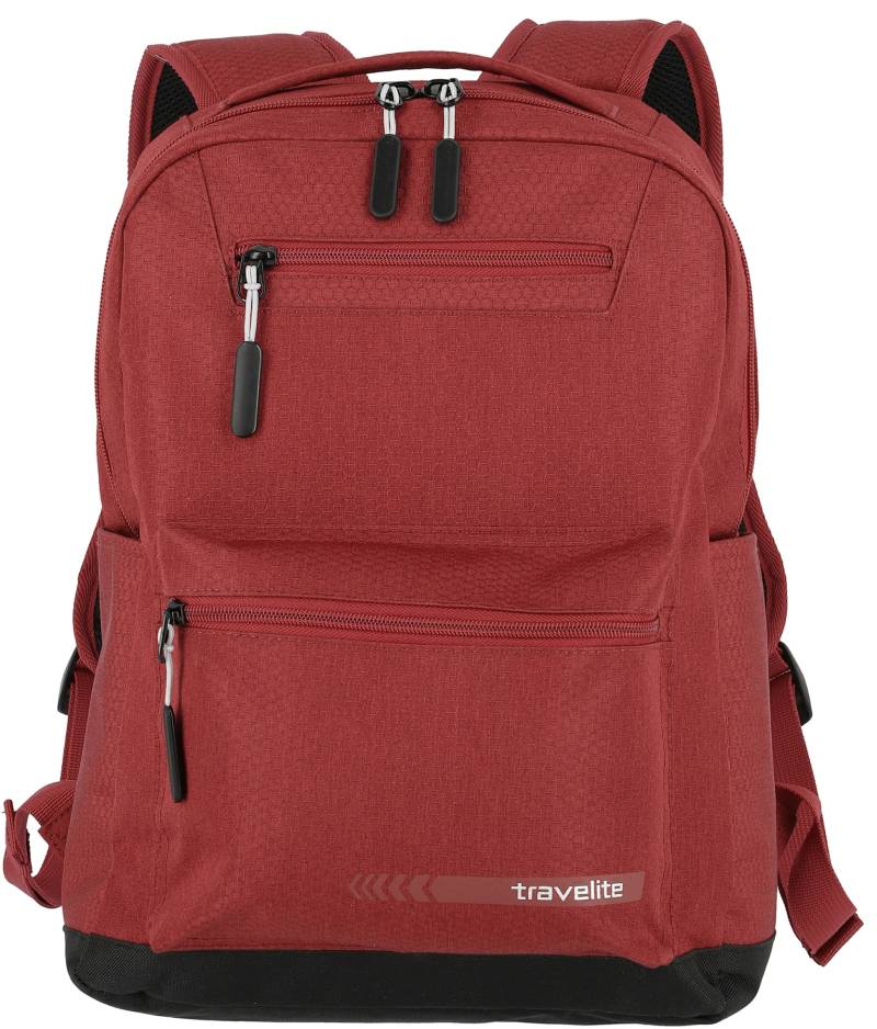 travelite Laptoprucksack »KICK OFF M, 40 cm, rot«, Arbeitsrucksack Schulrucksack Freizeitrucksack mit 13-Zoll Laptopfach von Travelite