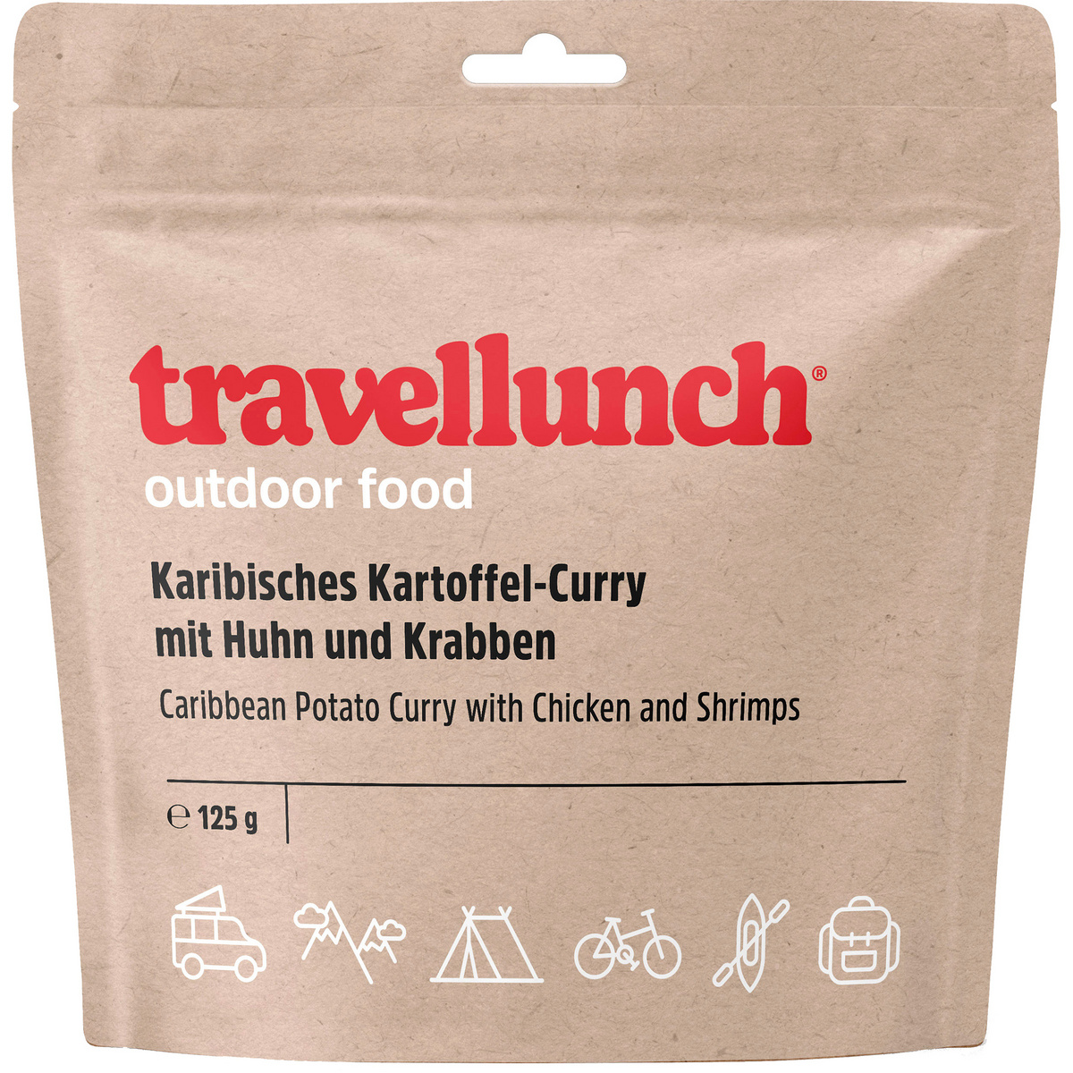 Travellunch Karibisches Karoffel Curry mit Huhn und Krabben von Travellunch