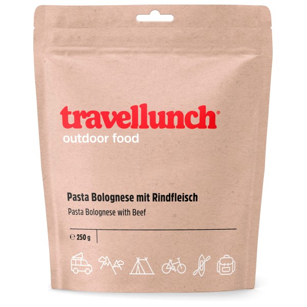 Travellunch - Nudeln Bolognese mit Rindfleisch Gr 250 g von Travellunch