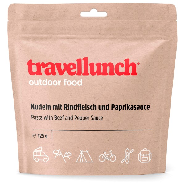 Travellunch - Nudeln mit Rindfleisch und Paprikasauce Gr 125 g Travellunch - Nudeln mit Rindfleisch und Paprikasauce Gr 125 g von Travellunch