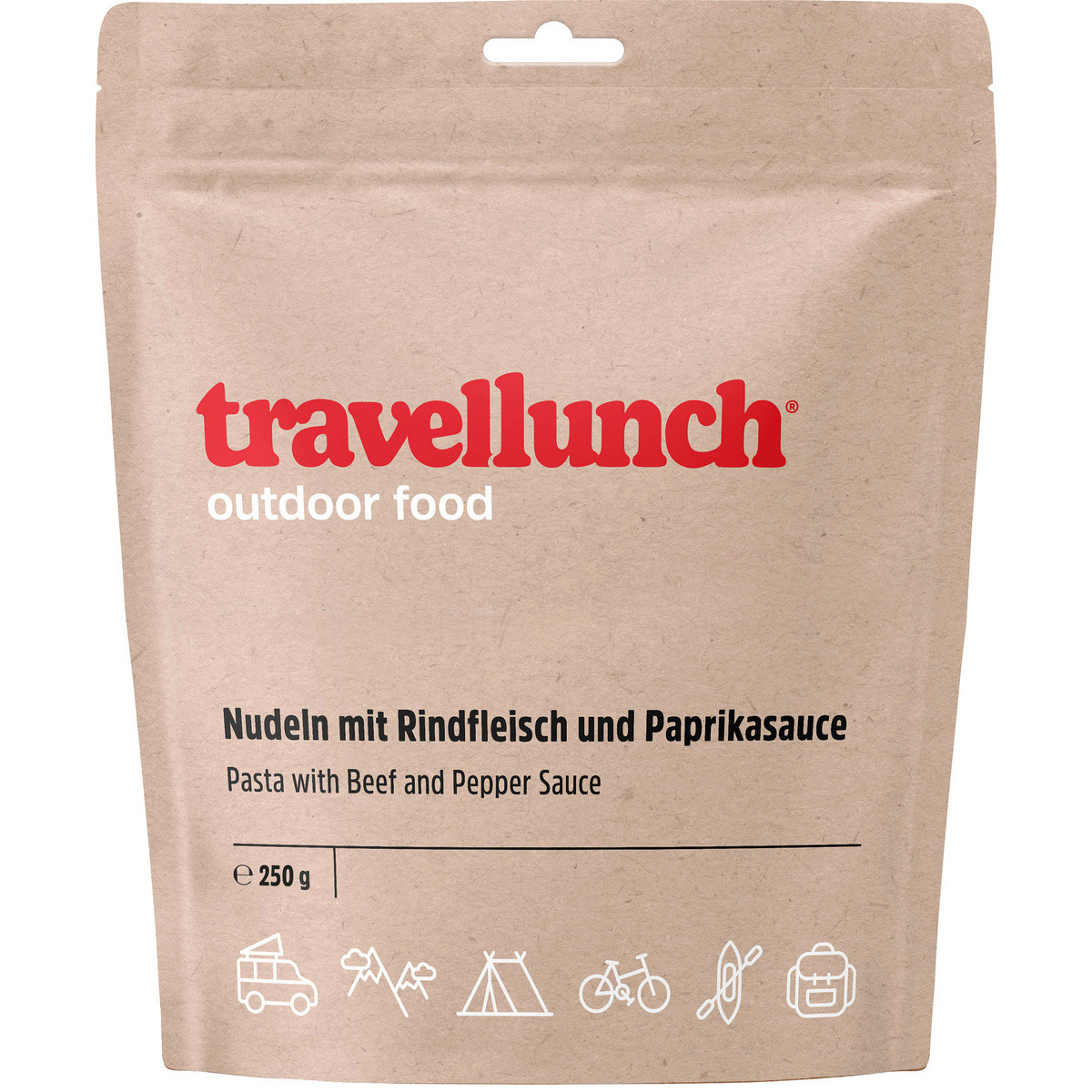 Travellunch Nudeln mit Rindfleisch und Paprikasauce Travellunch Nudeln mit Rindfleisch und Paprikasauce von Travellunch