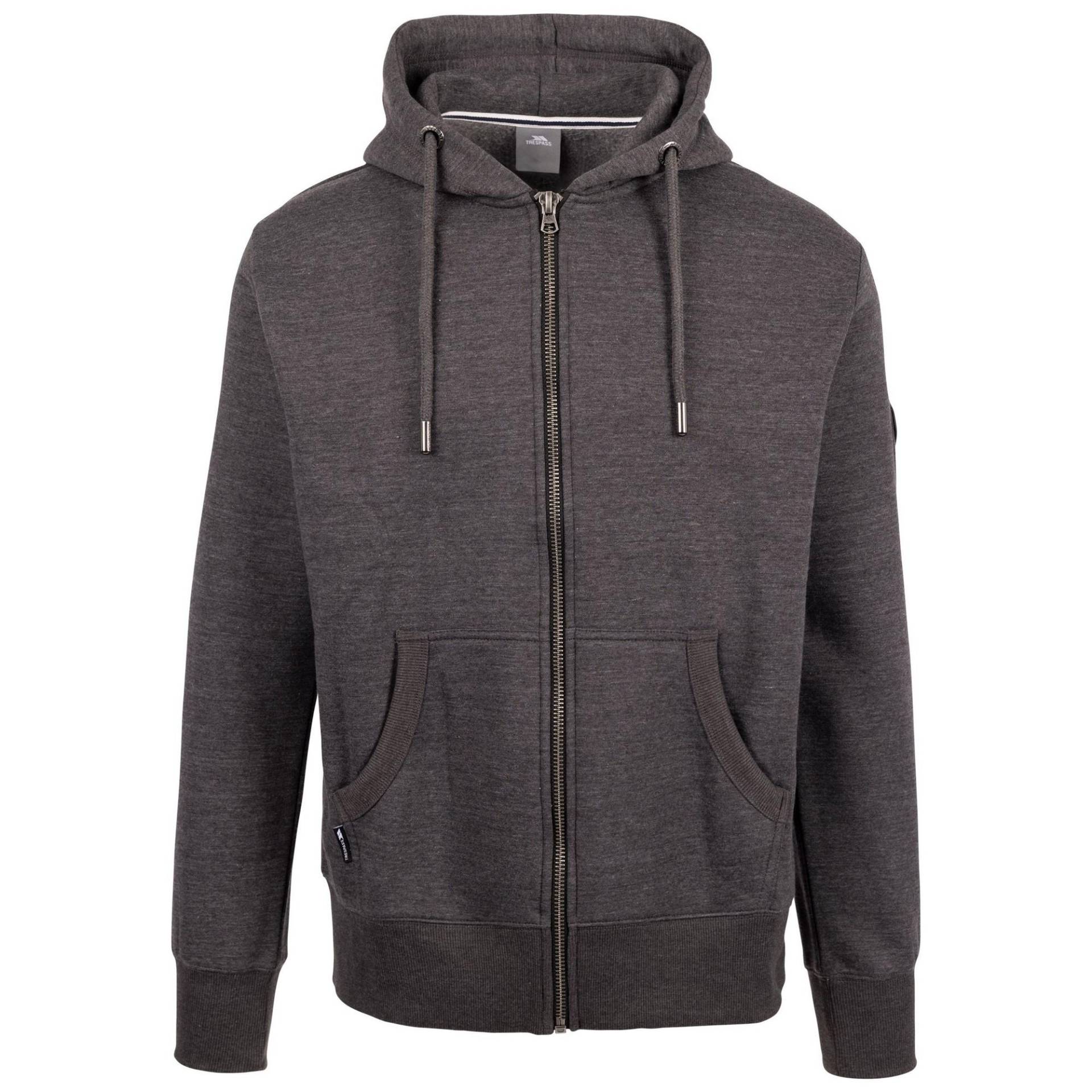 Trespass - Bran Hoodie mit durchgehendem Reißverschluss, für Herren, Schwarz, Größe XL von Trespass