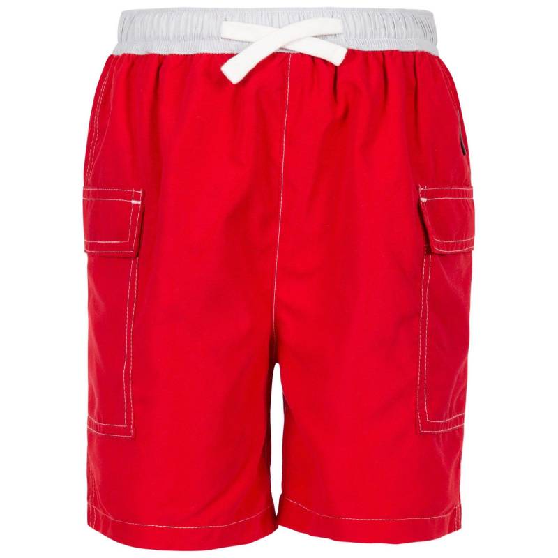 Depths Badeshorts Jungen Rot Bunt 140 von Trespass