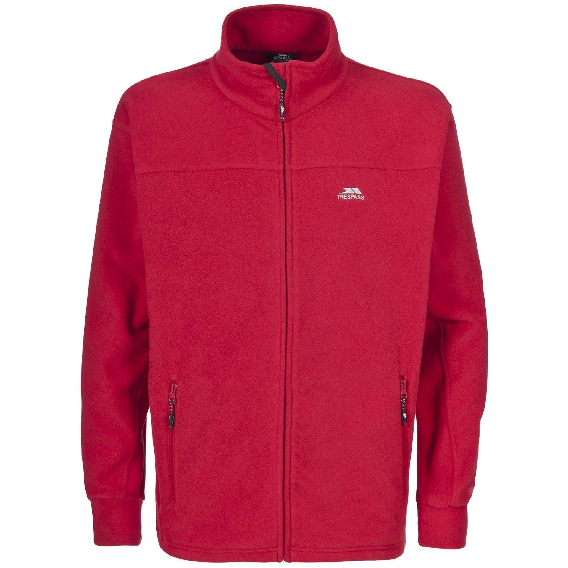 Fleecejacke Bernal Herren Rot Bunt XXS von Trespass