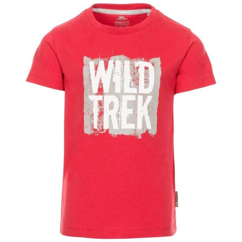 Zealous Tshirt Jungen Rot Bunt 104 von Trespass