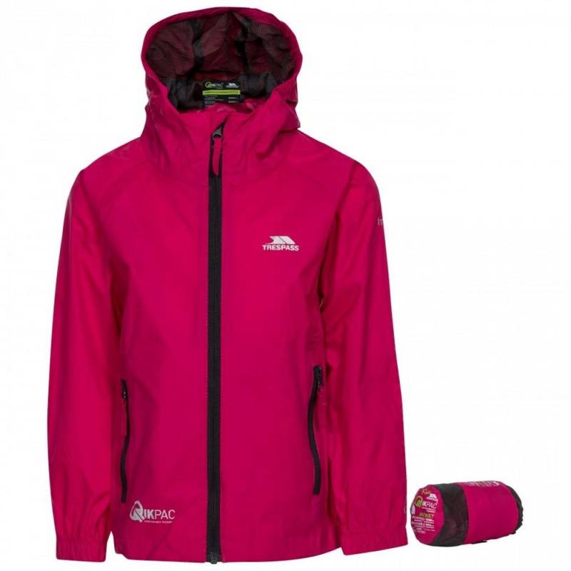 Qikpac Verstaubare Jacke Unisex Pink 3-4A von Trespass