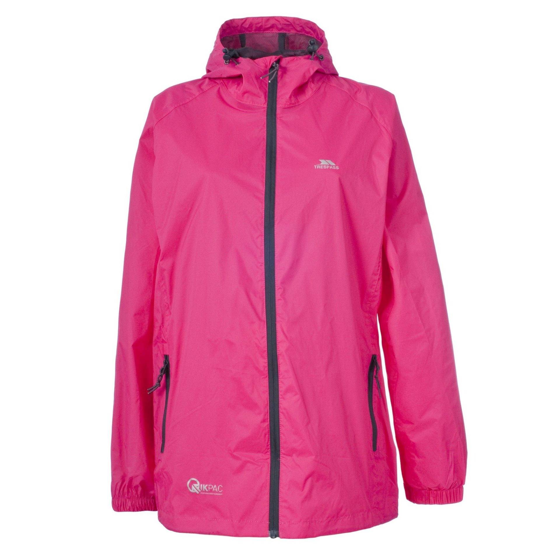 Qikpac Regenjacke, Wasserfest Herren Pink 3XS von Trespass