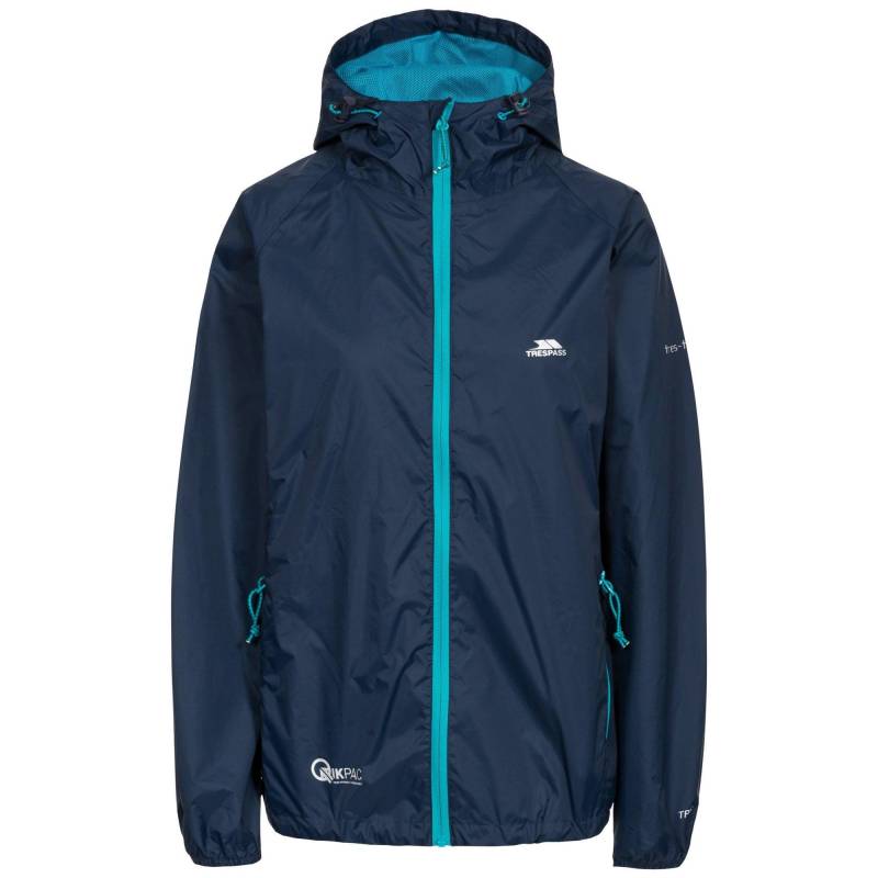 Qikpac Regenjacke, Wasserdicht, Verstaubar Damen Marine L von Trespass