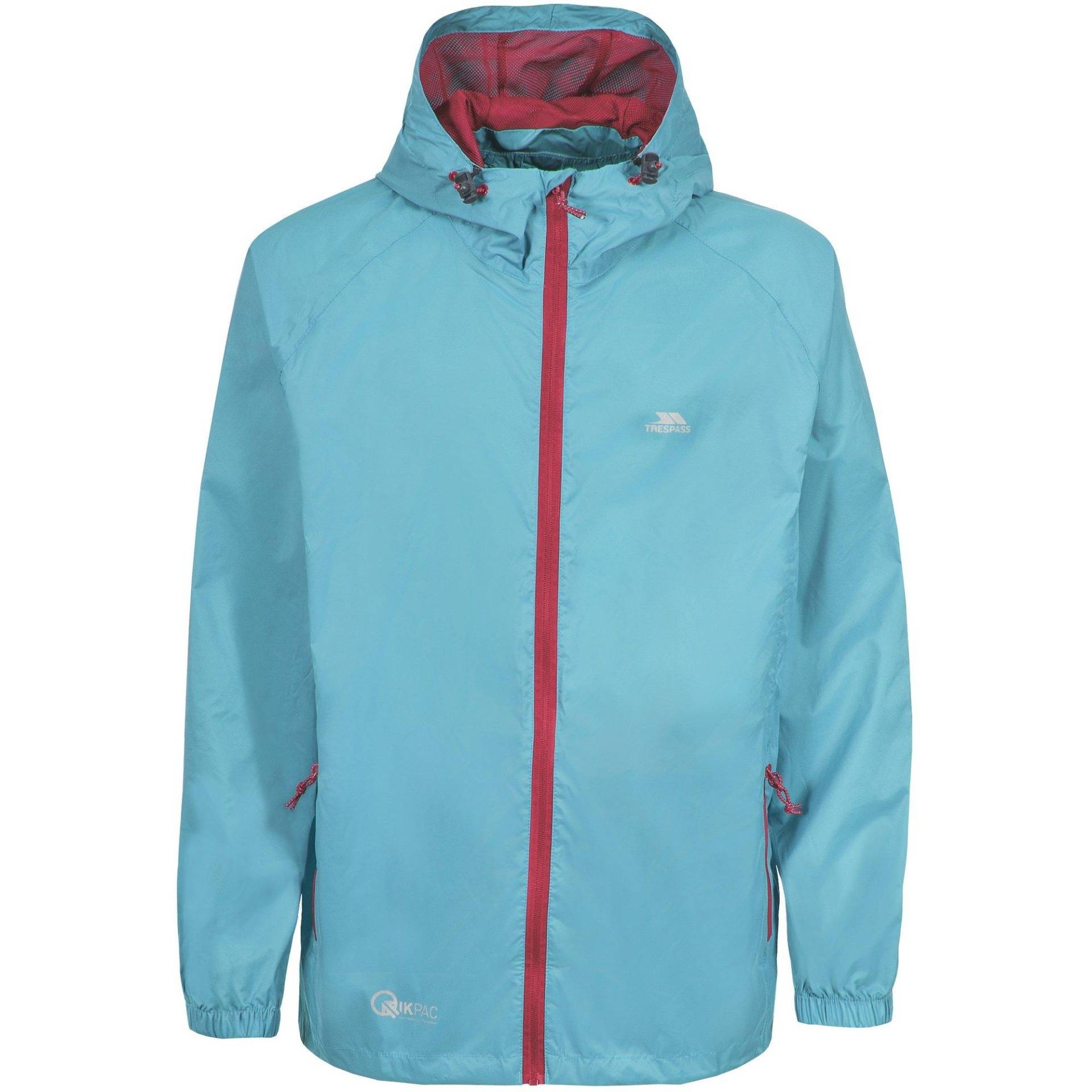 Qikpac Regenjacke, Wasserfest Damen Blau XS von Trespass