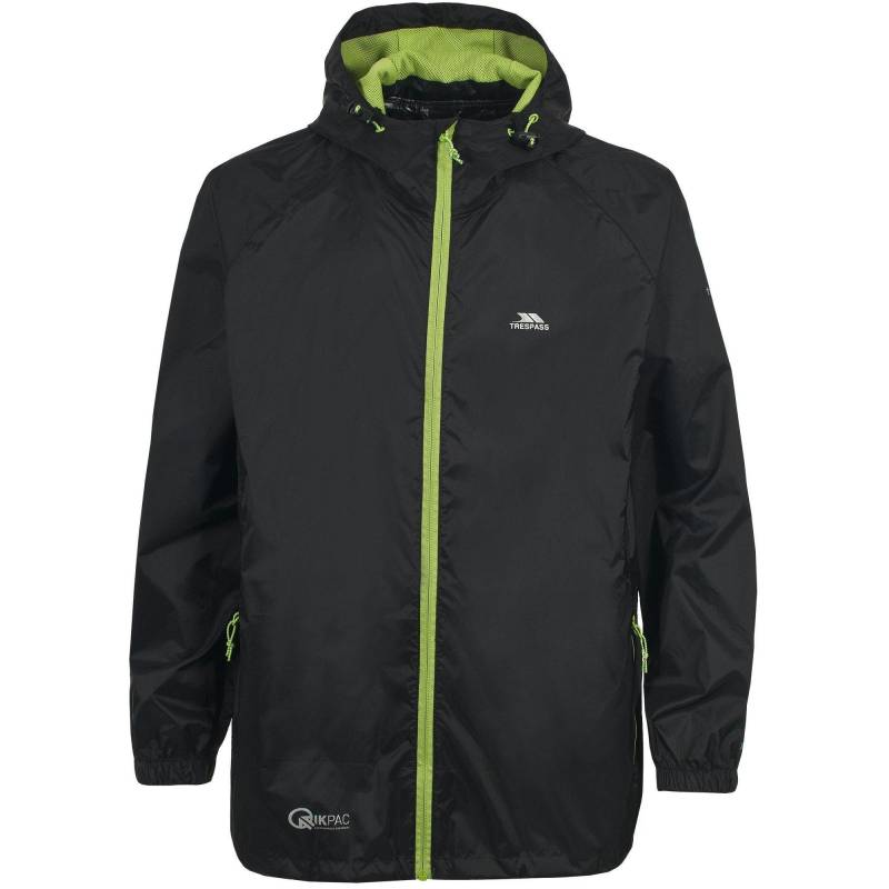 Trespass - Qikpac Regenjacke, wasserfest, für Damen, Schwarz, Größe XS von Trespass