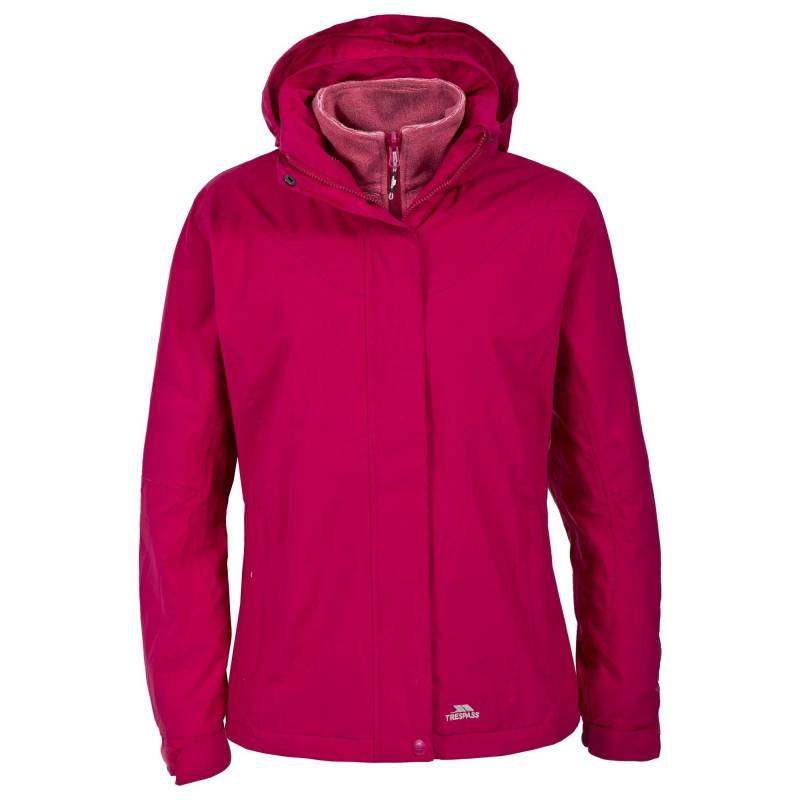 Trespass - Womens Madalin Wasserdichte 3In1 Jacke, für Damen, Pink, Größe XS von Trespass