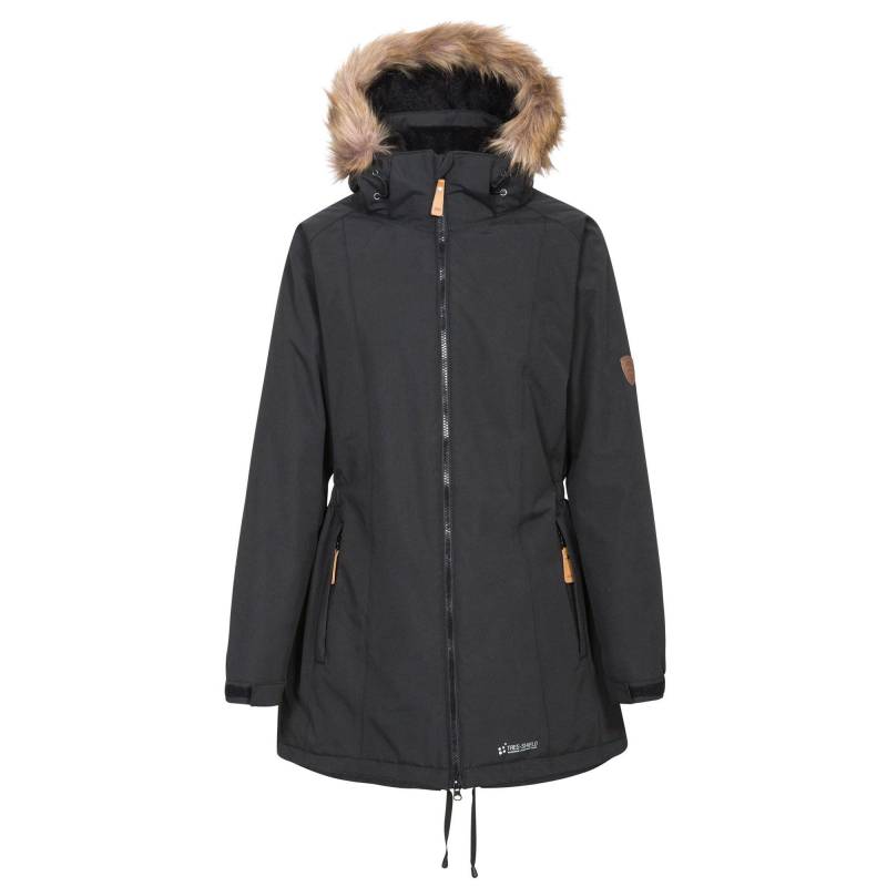 Trespass - Parka Celebrity, isoliert, längere Länge, für Damen, Schwarz, Größe XXS von Trespass