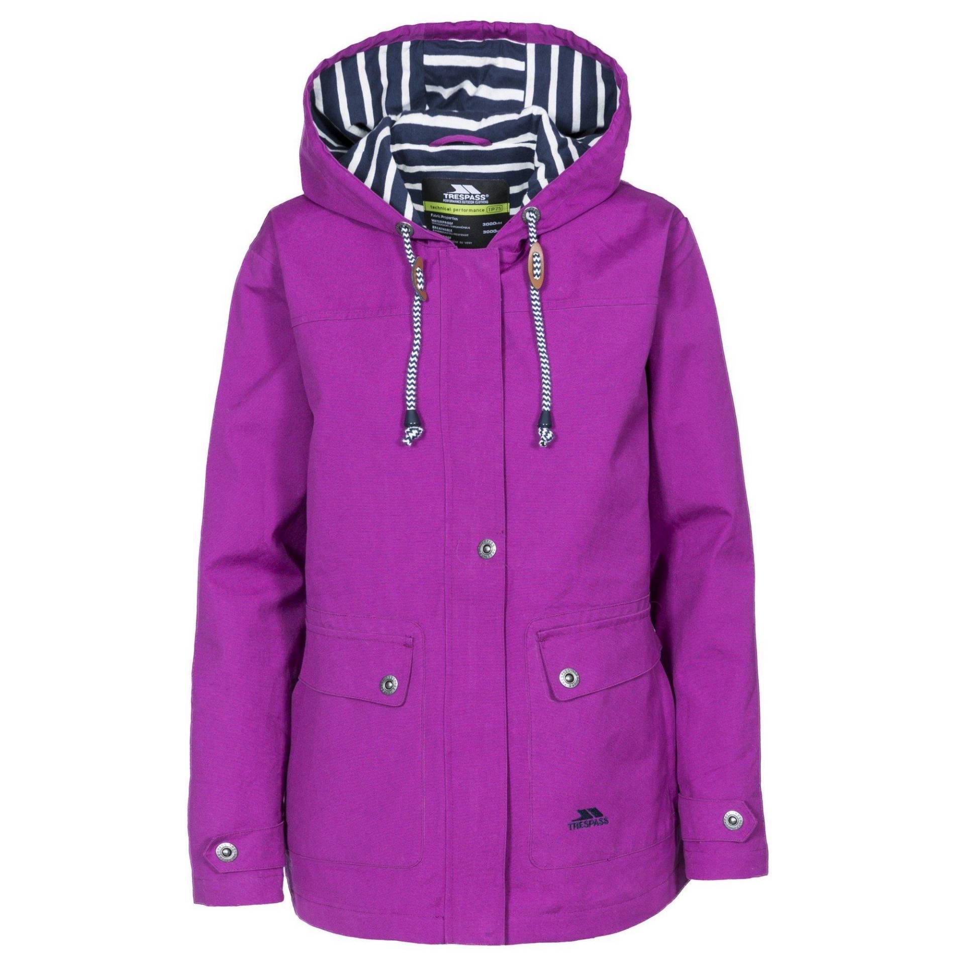 Outdoorjacke Seawater Wasserdicht, Mit Kapuze Damen Lila XS von Trespass