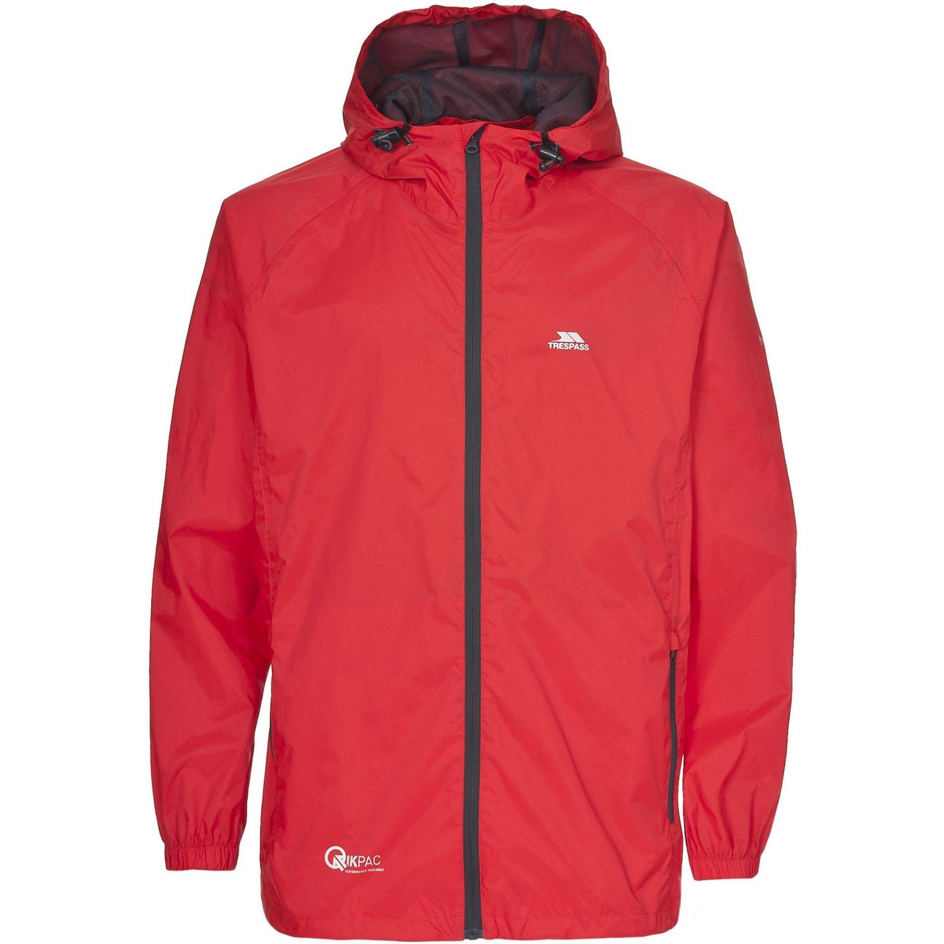 Qikpac Regenjacke, Wasserfest Damen Rot Bunt 3XS von Trespass