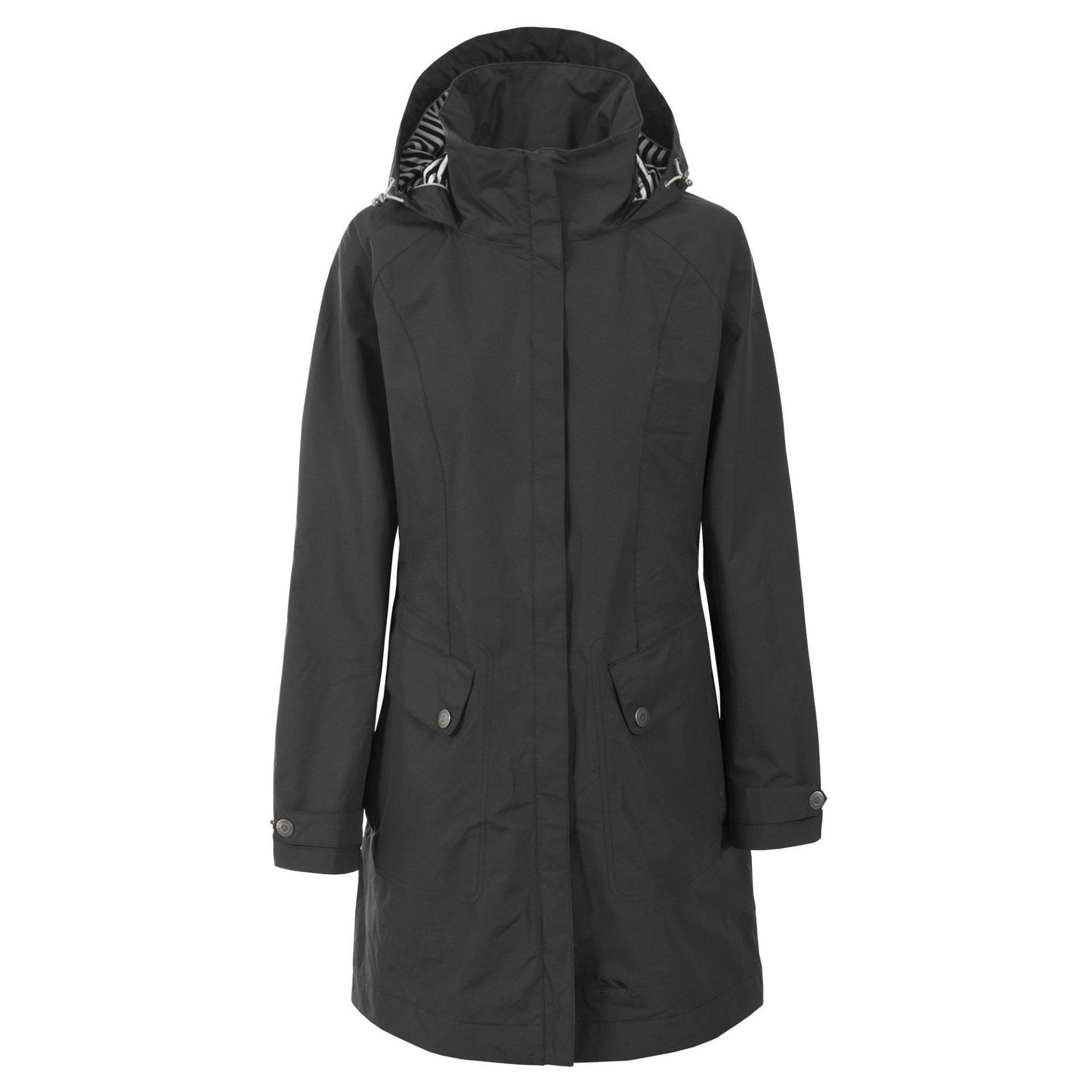 Regenjacke Rainy Day Wasserfest, Mit Kapuze Damen Schwarz L von Trespass